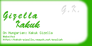 gizella kakuk business card